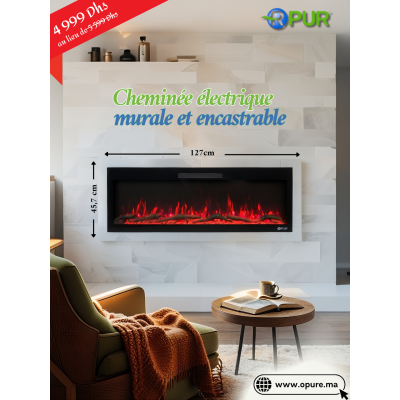 Cheminée électrique encastrable & murale